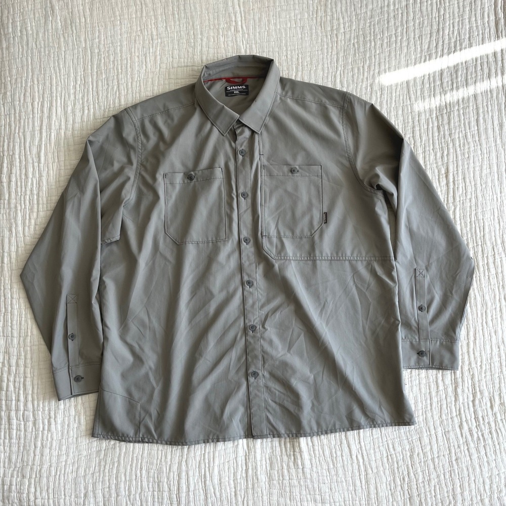 Simms Fishing Shirt XXL Mens Gray